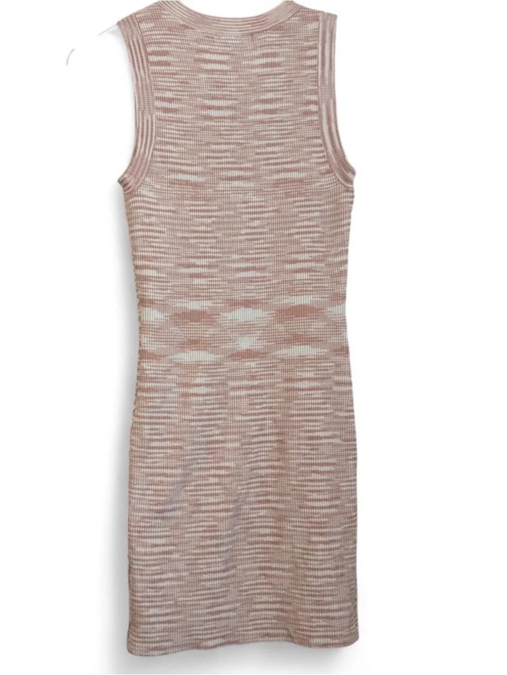 Kendall & Kylie Cream/White Striped Knit Tank Dress